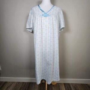 Vintage Night Gown Womens Medium Summer Night Dress Nightie Nightshirt Nightgown